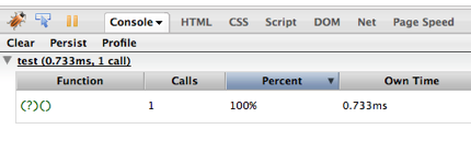 firebug console.profile